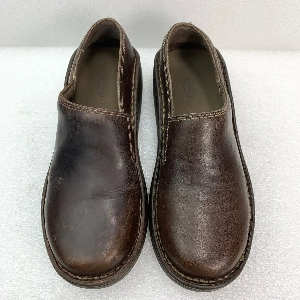 Chaco Leather Slip On Loafers - Women's 8